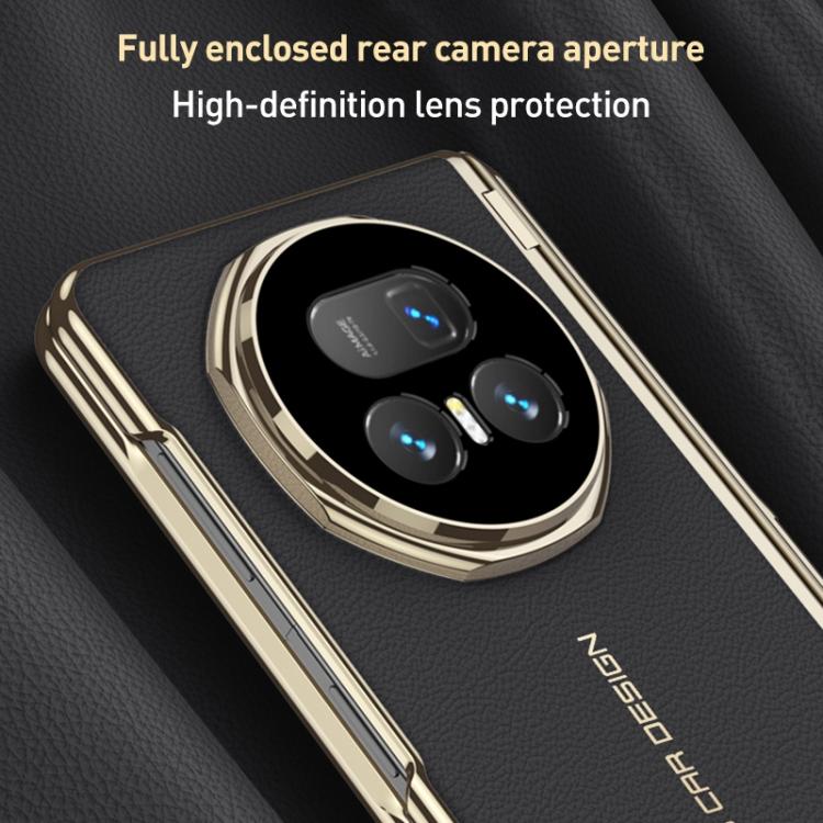 For Honor Magic V5 GKK Integrated Magnetic Fold Hinge Leather Magsafe Shockproof Phone Case