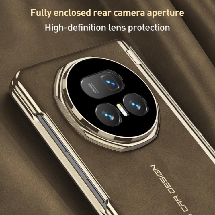 For Honor Magic V5 GKK Integrated Magnetic Fold Hinge Matte Leather Magsafe Shockproof Phone Case