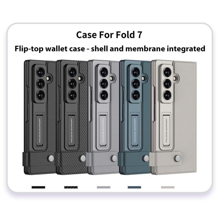 For Samsung Galaxy Z Fold7 5G GKK Integrated Flip Wallet Leather Phone Case