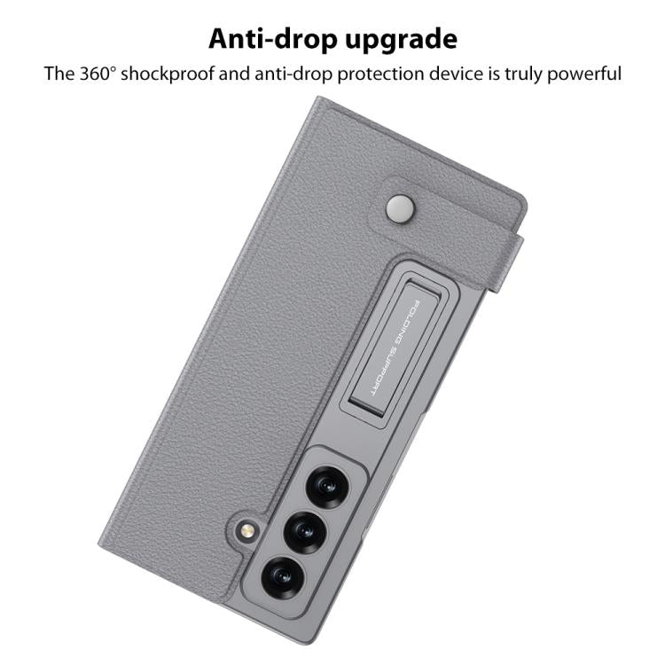 For Samsung Galaxy Z Fold7 5G GKK Integrated Flip Wallet Leather Phone Case