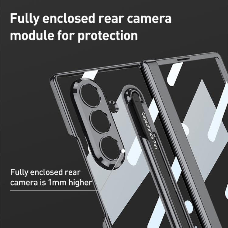 For Samsung Galaxy Z Fold7 5G GKK Integrated Magnetic Folding Hinge Phone Case with Pen Holder / Pen