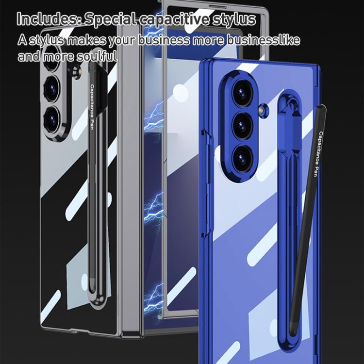 For Samsung Galaxy Z Fold7 5G GKK Integrated Magnetic Folding Hinge Phone Case with Pen Holder / Pen