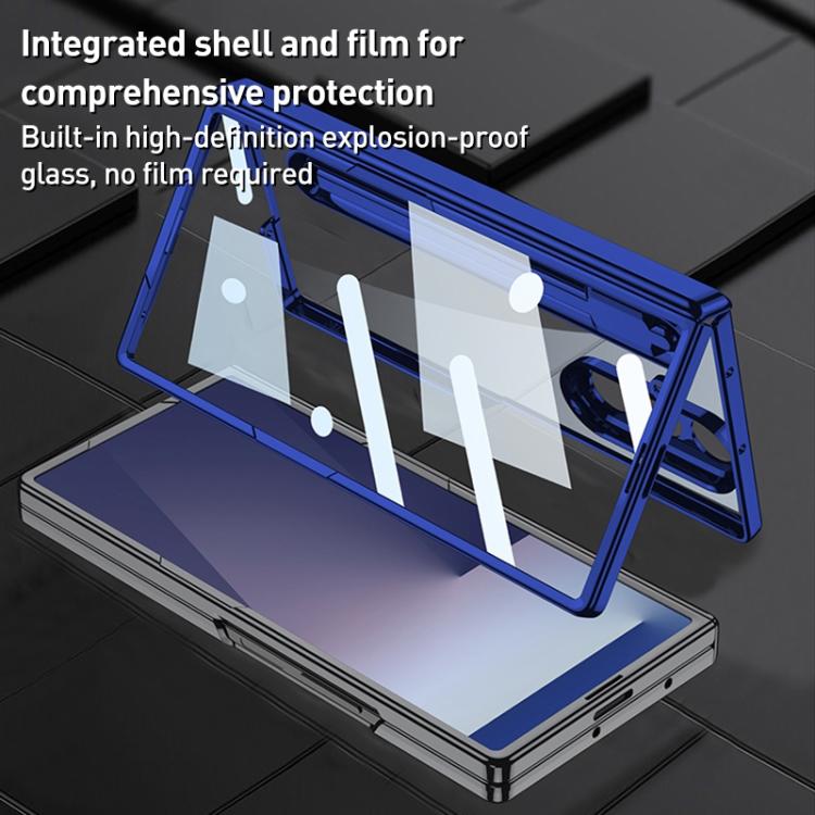 For Samsung Galaxy Z Fold7 5G GKK Integrated Magnetic Folding Hinge Phone Case with Pen Holder / Pen