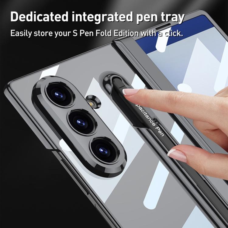 For Samsung Galaxy Z Fold7 5G GKK Integrated Magnetic Folding Hinge Phone Case with Pen Holder / Pen