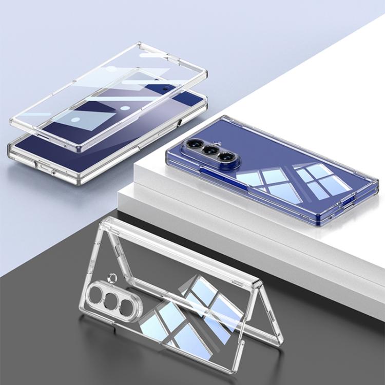 For Samsung Galaxy Z Fold7 5G GKK Integrated PC Magnetic Folding Hinge Phone Case - Silver
