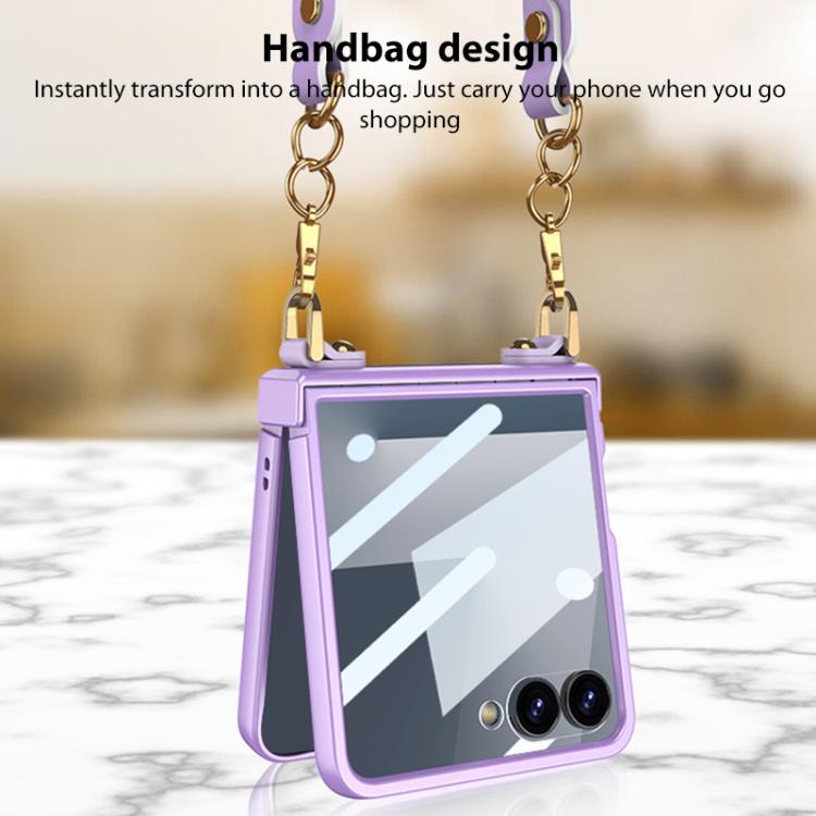 For Samsung Galaxy Z Flip7 5G GKK Integrated Ultra-thin Hinge Handbag Full Cover Phone Case