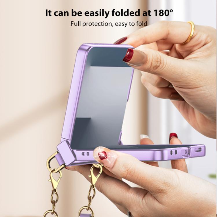 For Samsung Galaxy Z Flip7 5G GKK Integrated Ultra-thin Hinge Handbag Full Cover Phone Case