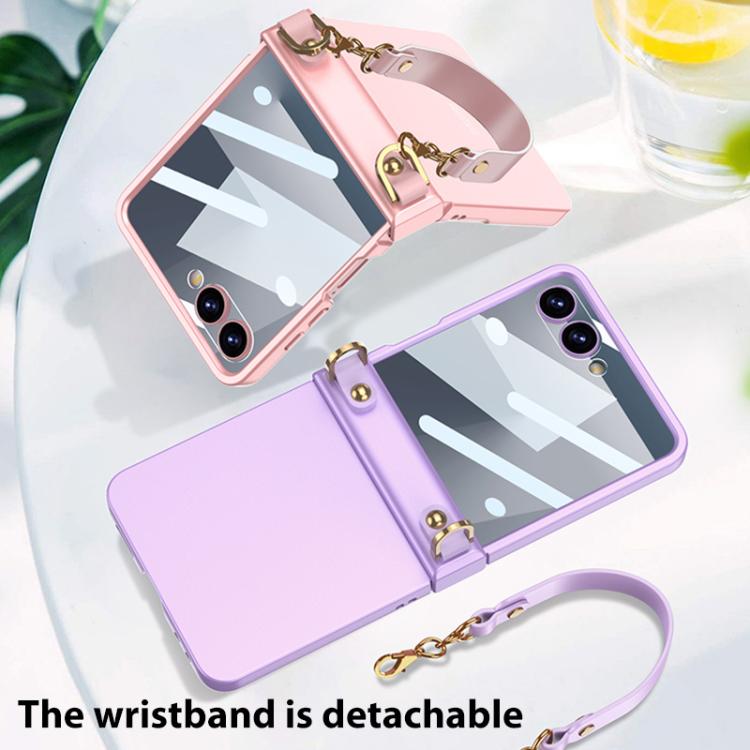 For Samsung Galaxy Z Flip7 5G GKK Integrated Ultra-thin Hinge Handbag Full Cover Phone Case