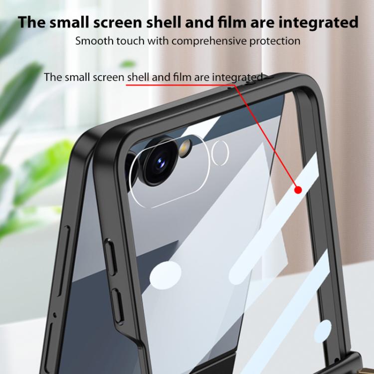 For Samsung Galaxy Z Flip7 5G GKK Integrated Ultra-thin Hinge Handbag Full Cover Phone Case