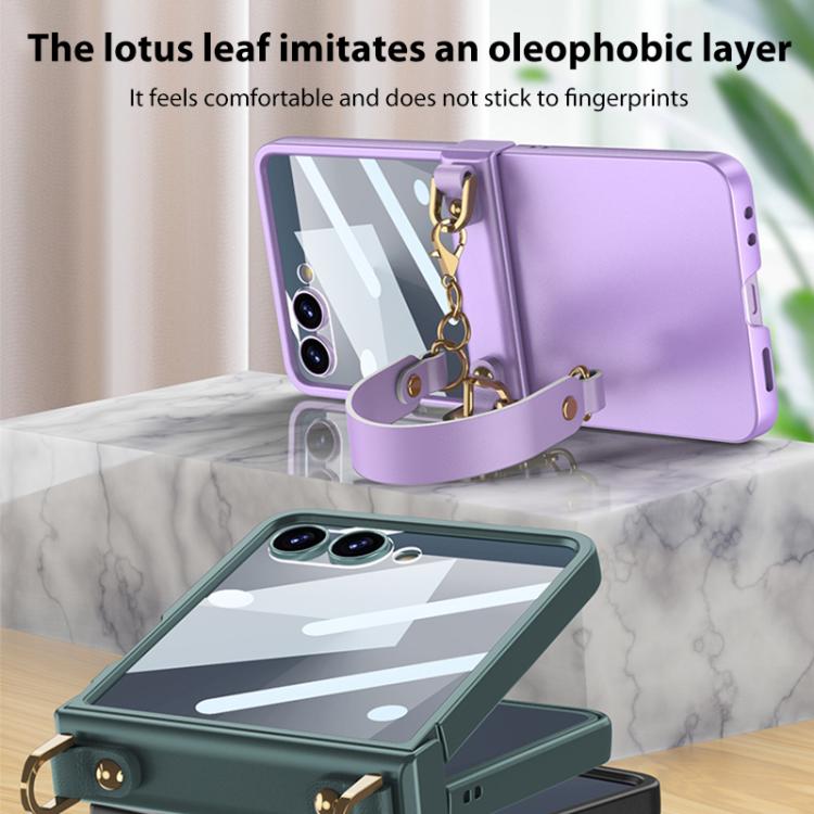 For Samsung Galaxy Z Flip7 5G GKK Integrated Ultra-thin Hinge Handbag Full Cover Phone Case