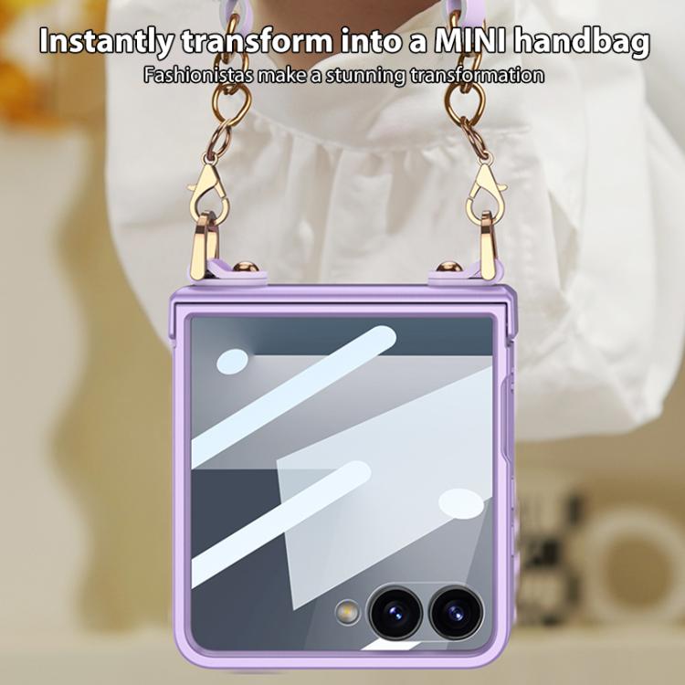 For Samsung Galaxy Z Flip7 5G GKK Integrated Ultra-thin Hinge Handbag Full Cover Phone Case