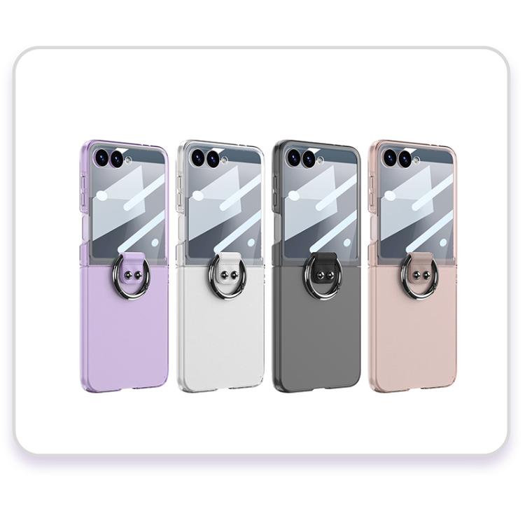For Samsung Galaxy Z Flip7 5G GKK Integrated Large Window PC Ring Holder Phone Case