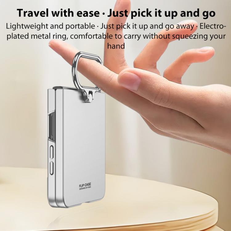 For Samsung Galaxy Z Flip7 5G GKK Integrated Ultra-thin Oval Ring Holder Full Cover Phone Case