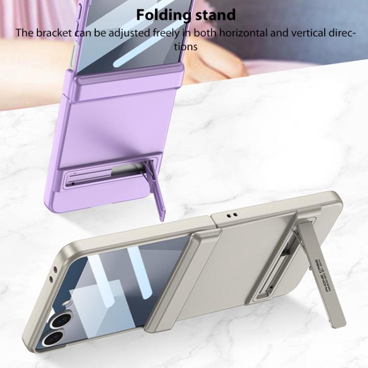 For Samsung Galaxy Z Flip7 5G GKK Integrated Magnetic Triumph Ultra-thin Full Coverage Phone Case with Holder