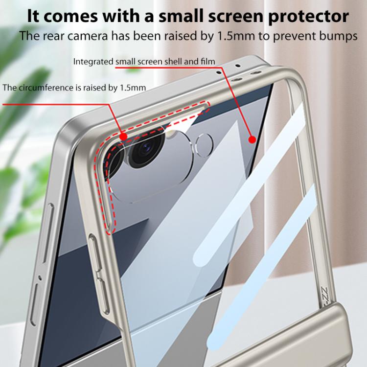 For Samsung Galaxy Z Flip7 5G GKK Integrated Magnetic Triumph Ultra-thin Full Coverage Phone Case with Holder