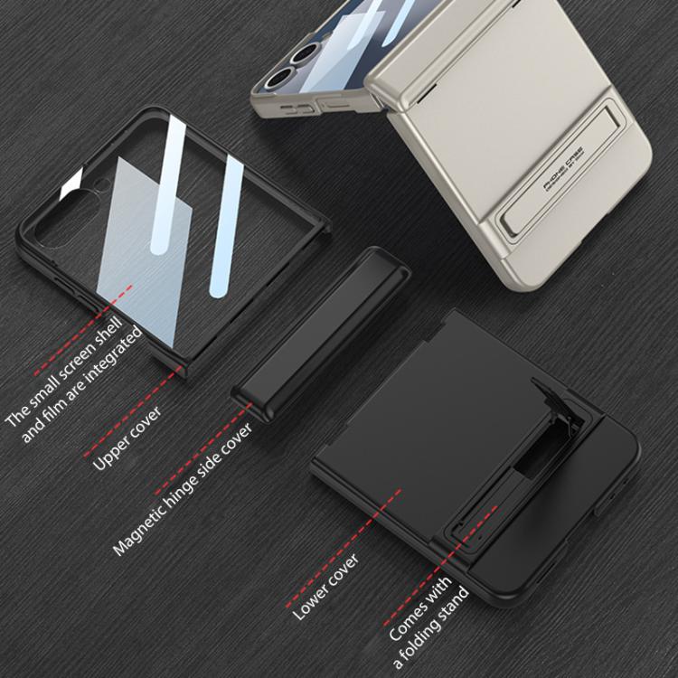 For Samsung Galaxy Z Flip7 5G GKK Integrated Magnetic Triumph Ultra-thin Full Coverage Phone Case with Holder
