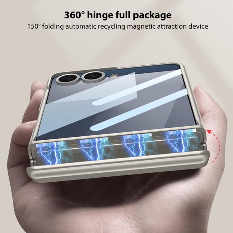 For Samsung Galaxy Z Flip7 5G GKK Integrated Magnetic Triumph Ultra-thin Full Coverage Phone Case with Holder