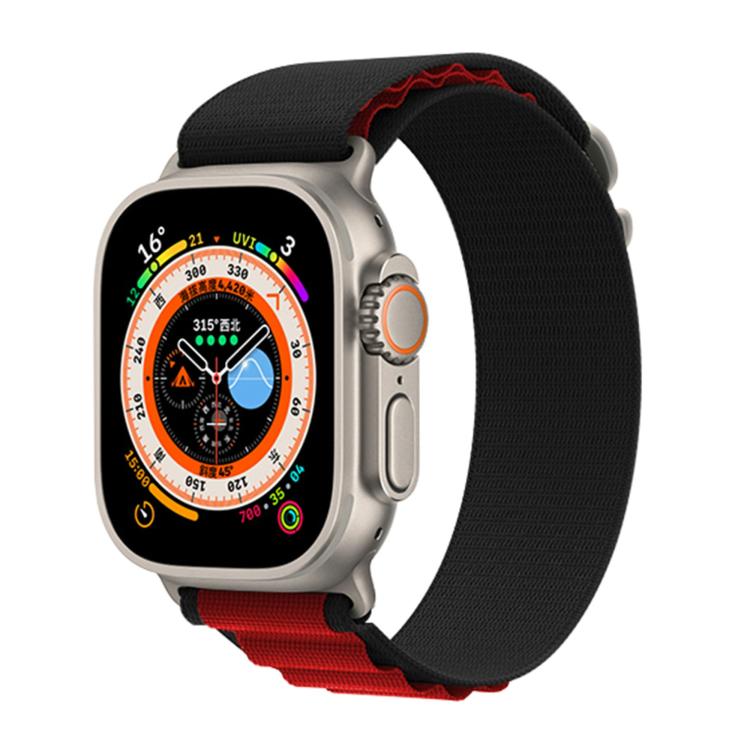 For Apple Watch Series 10 46mm Buckle Loop Nylon Watch Band with 3D Curved Film