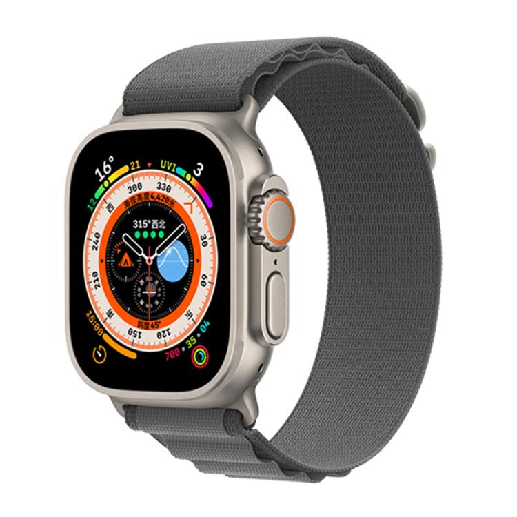 For Apple Watch Series 10 42mm Buckle Loop Nylon Watch Band with 3D Curved Film