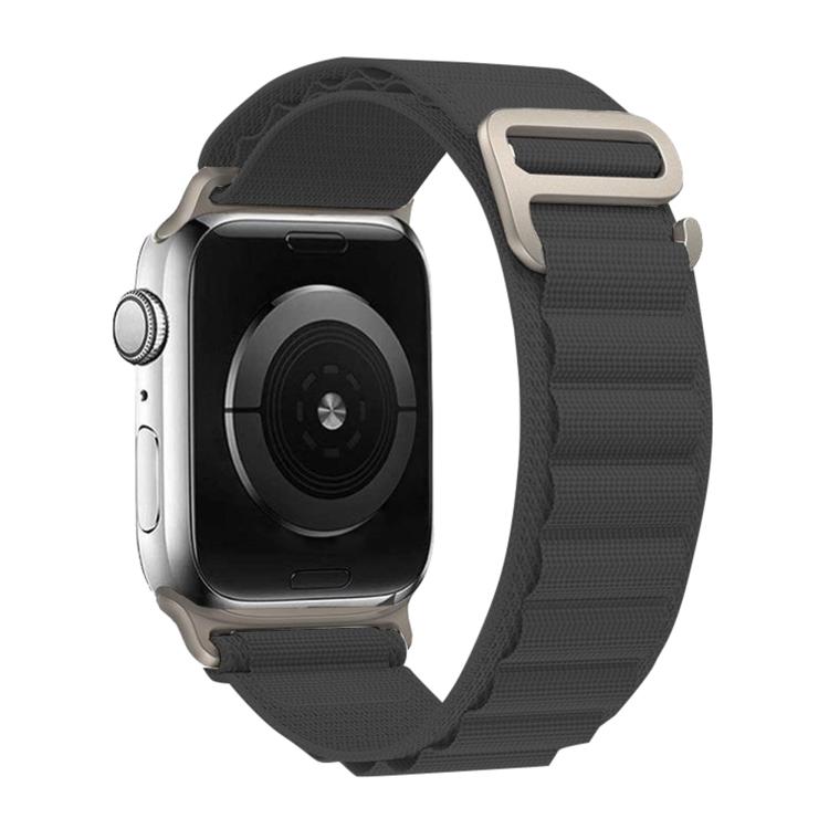 For Apple Watch Series 10 42mm Buckle Loop Nylon Watch Band with 3D Curved Film