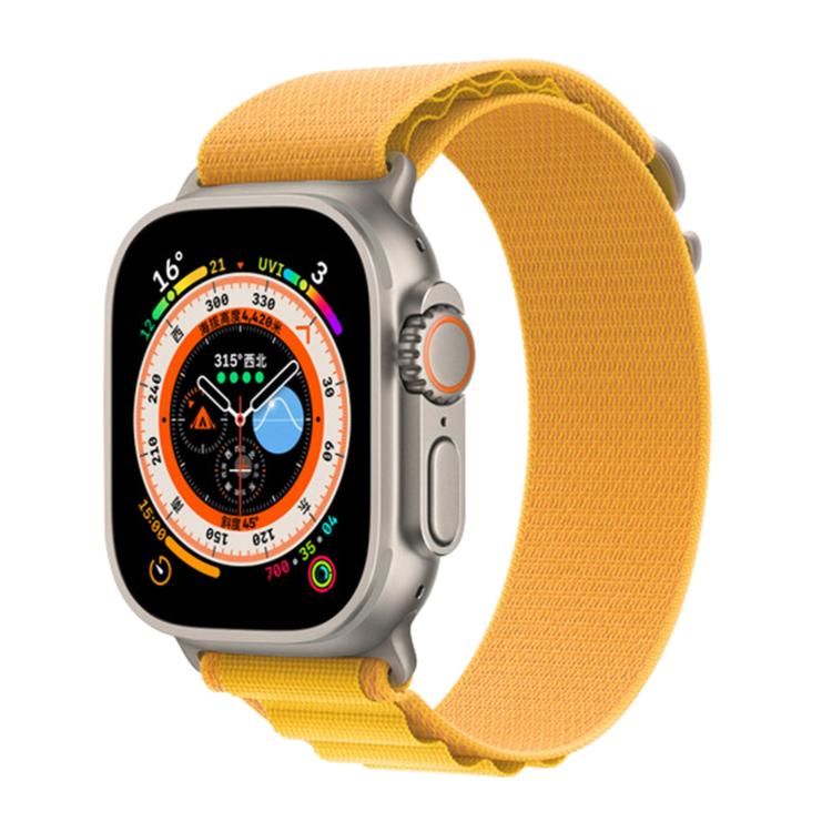 For Apple Watch Series 44mm Buckle Loop Nylon Watch Band with 3D Curved Film