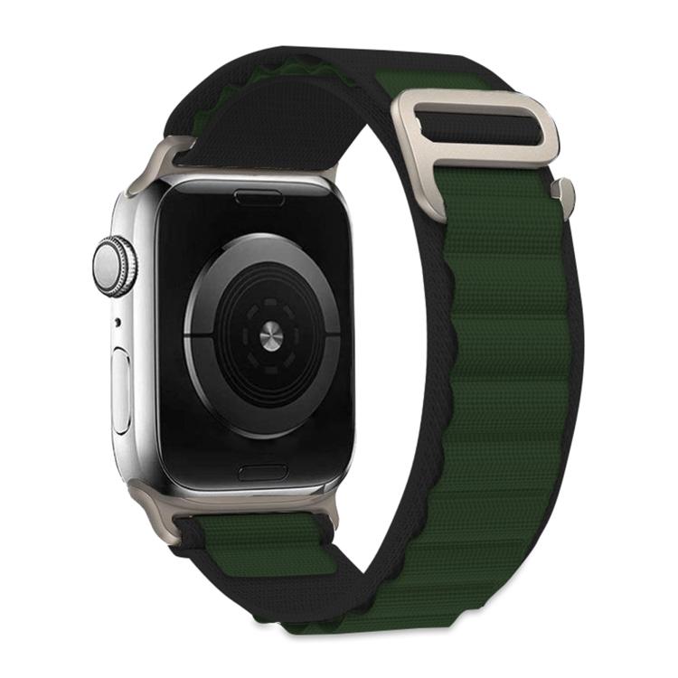 For Apple Watch Series 44mm Buckle Loop Nylon Watch Band with 3D Curved Film