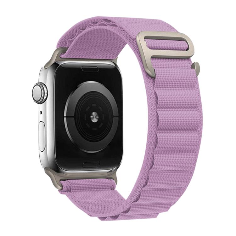 For Apple Watch Series 44mm Buckle Loop Nylon Watch Band with 3D Curved Film