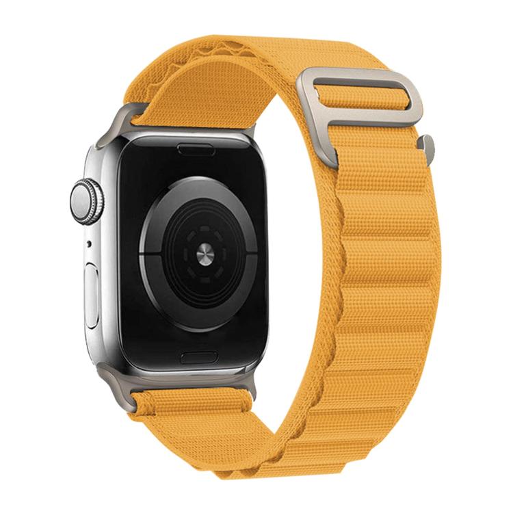 For Apple Watch Series 45mm Buckle Loop Nylon Watch Band with 3D Curved Film