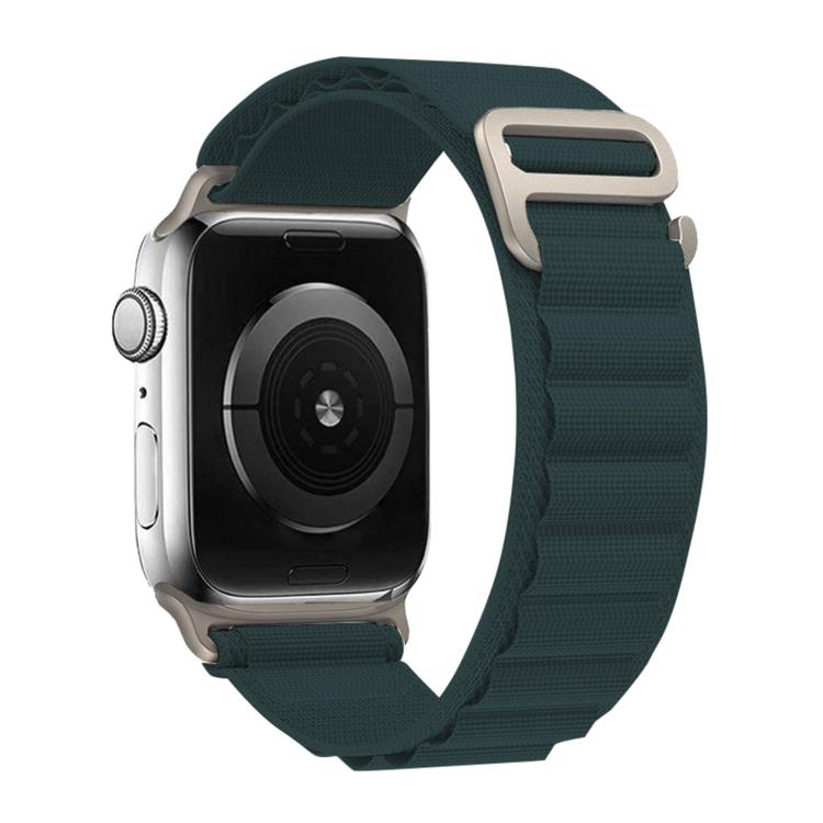 For Apple Watch Series 45mm Buckle Loop Nylon Watch Band with 3D Curved Film