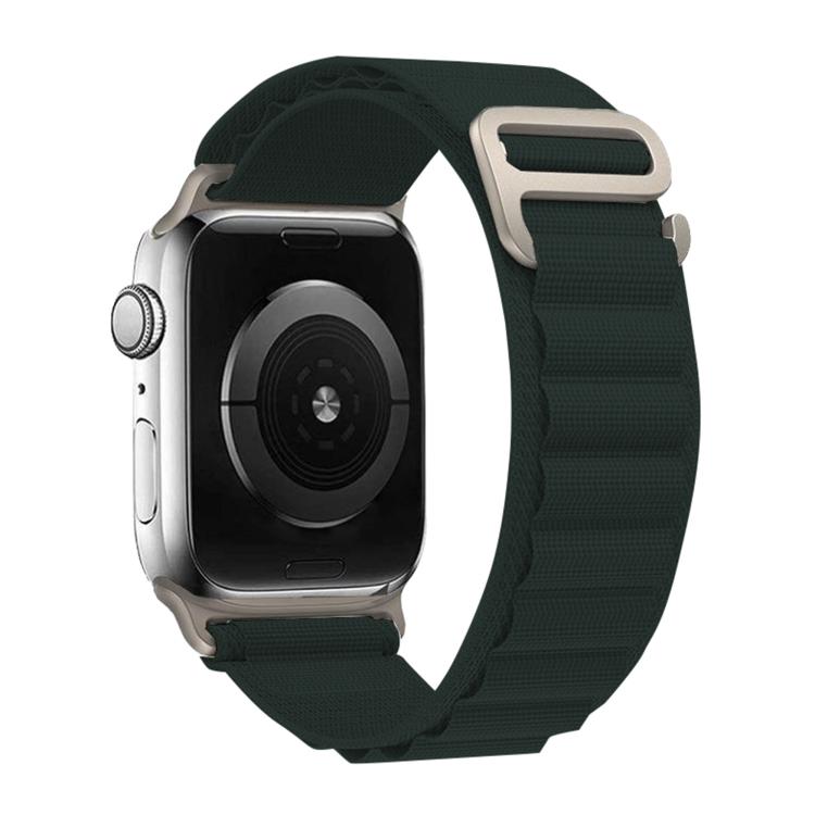 For Apple Watch Series 45mm Buckle Loop Nylon Watch Band with 3D Curved Film