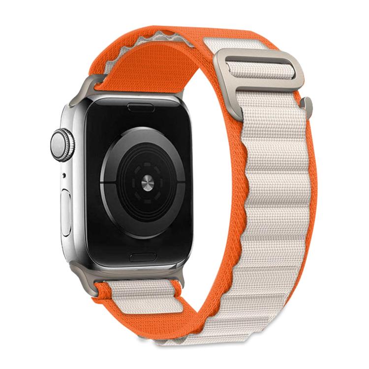 For Apple Watch Series 41mm Buckle Loop Nylon Watch Band with 3D Curved Film