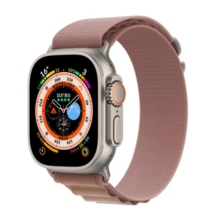 For Apple Watch Series 41mm Buckle Loop Nylon Watch Band with 3D Curved Film