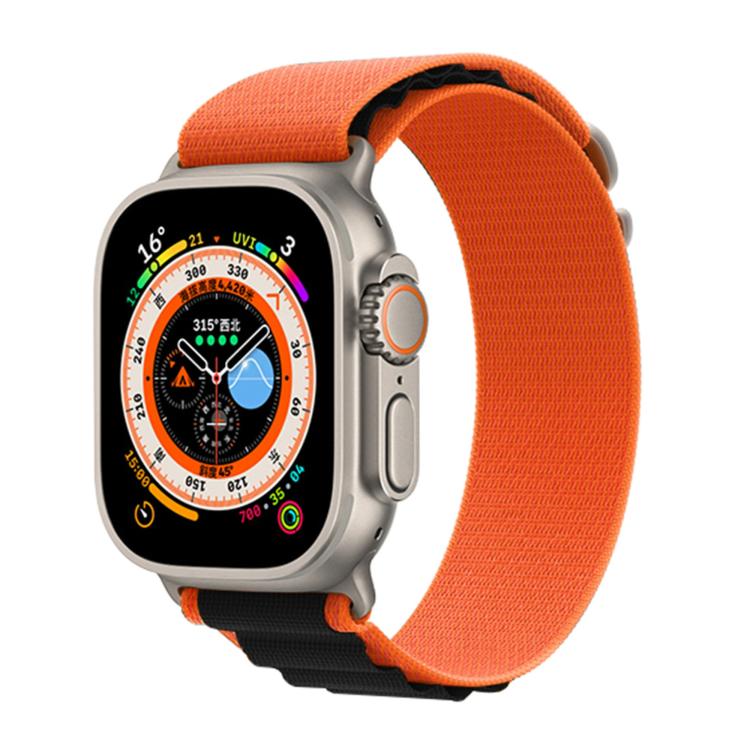 For Apple Watch Ultra 2 / 1 49mm Buckle Loop Nylon Watch Band with 3D Curved Film