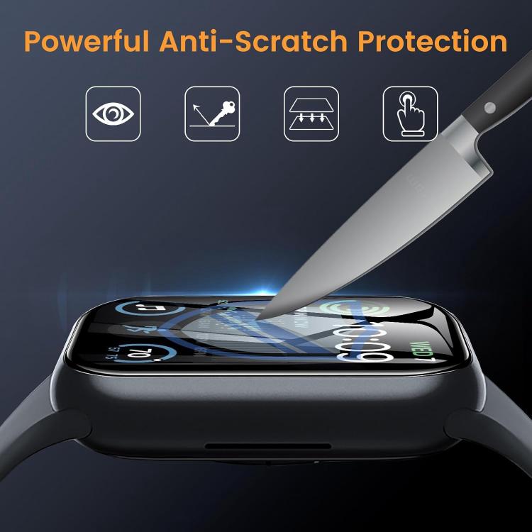 For Apple Watch Series 41mm Buckle Loop Nylon Watch Band with 3D Curved Film