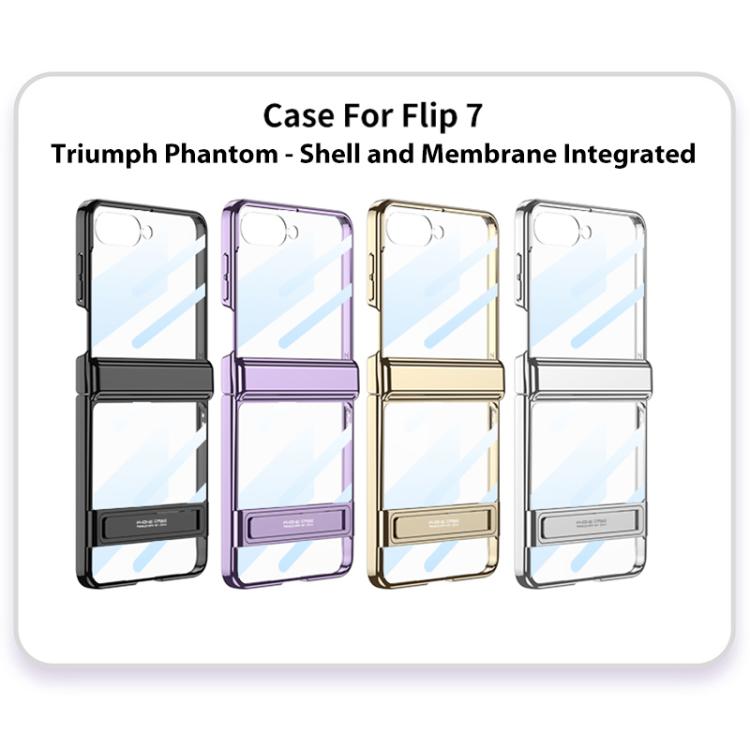 For Samsung Galaxy Z Flip7 5G GKK Integrated Triumph Phantom Magnetic Phone Case with Holder