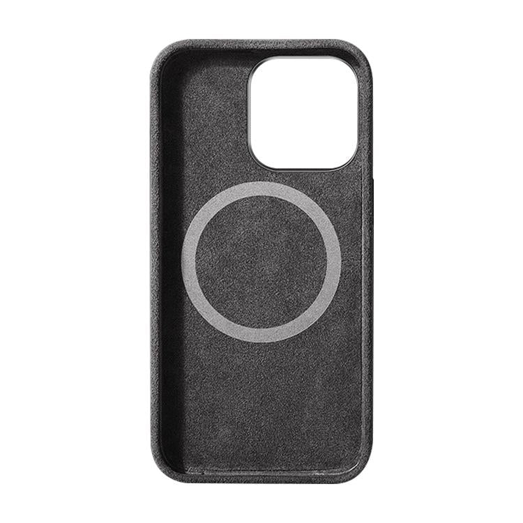 For iPhone 15 Pro Max Suede Leather MagSafe Back Cover Phone Case