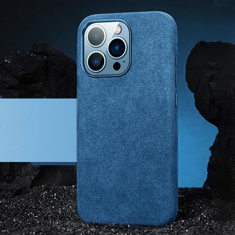 For iPhone 15 Pro Suede Leather MagSafe Back Cover Phone Case