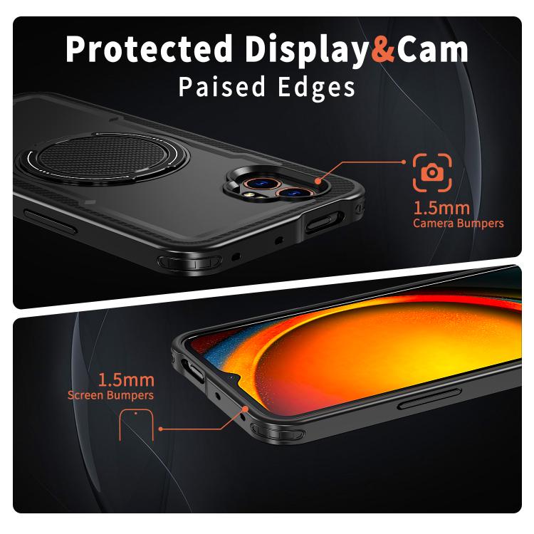 For Samsung Galaxy XCover7 Pro Metal 360 Degree Rotation Holder MagSafe Phone Case