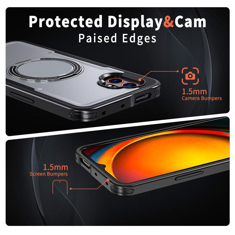 For Samsung Galaxy XCover7 Pro Metal 360 Degree Rotation Holder MagSafe Phone Case