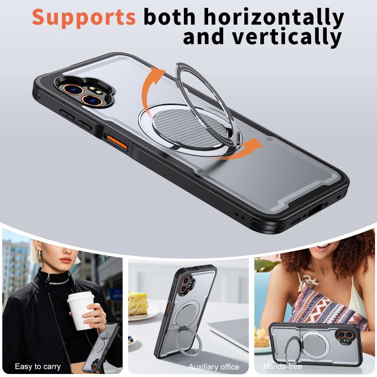 For Samsung Galaxy XCover7 Pro Metal 360 Degree Rotation Holder MagSafe Phone Case