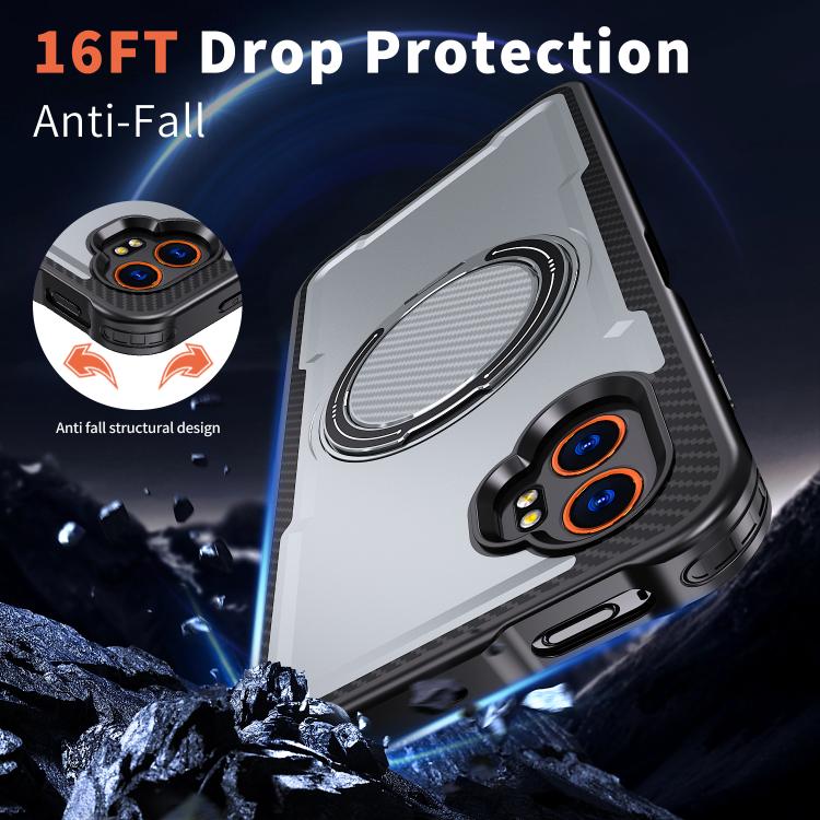 For Samsung Galaxy XCover7 Pro Metal 360 Degree Rotation Holder MagSafe Phone Case