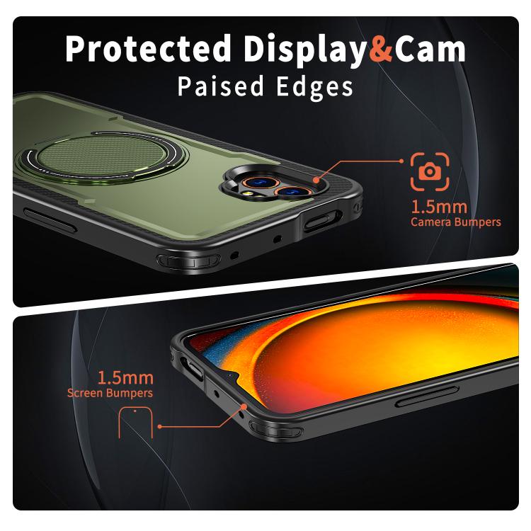 For Samsung Galaxy XCover7 Pro Metal 360 Degree Rotation Holder MagSafe Phone Case