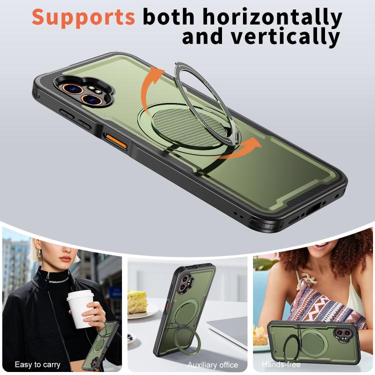 For Samsung Galaxy XCover7 Pro Metal 360 Degree Rotation Holder MagSafe Phone Case