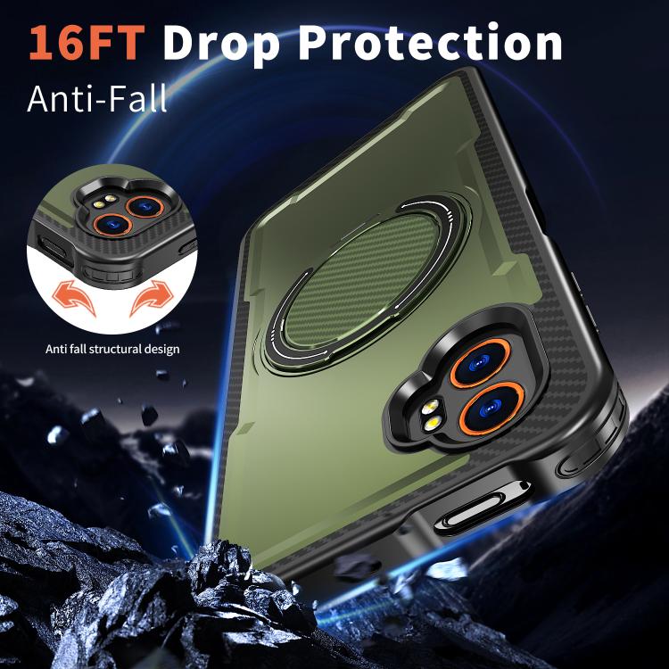 For Samsung Galaxy XCover7 Pro Metal 360 Degree Rotation Holder MagSafe Phone Case