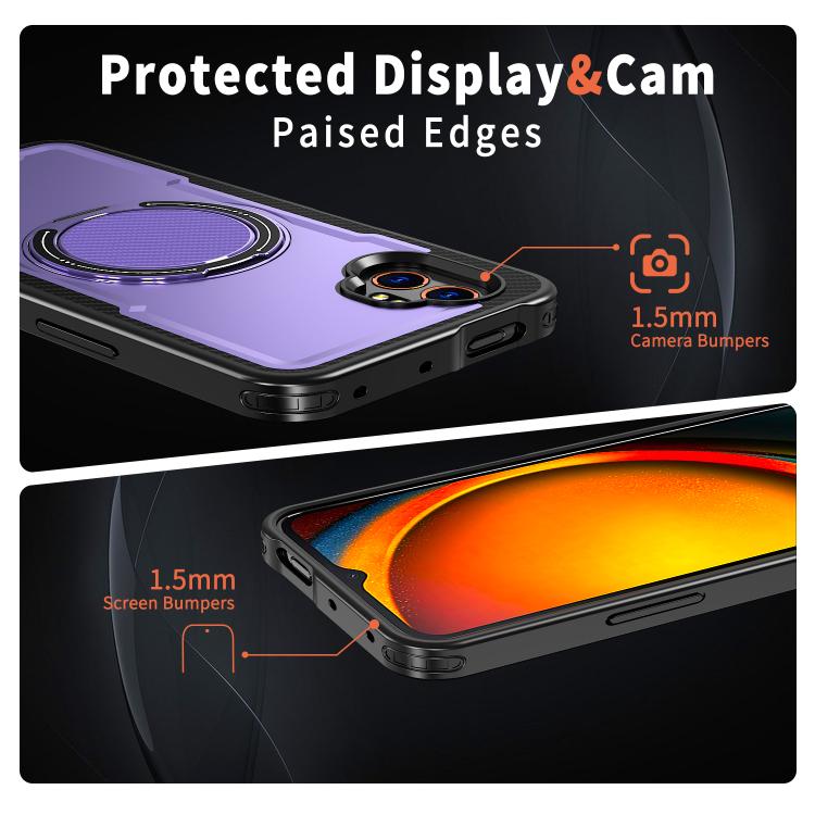 For Samsung Galaxy XCover7 Pro Metal 360 Degree Rotation Holder MagSafe Phone Case