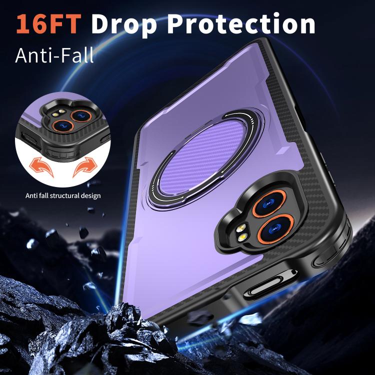 For Samsung Galaxy XCover7 Pro Metal 360 Degree Rotation Holder MagSafe Phone Case