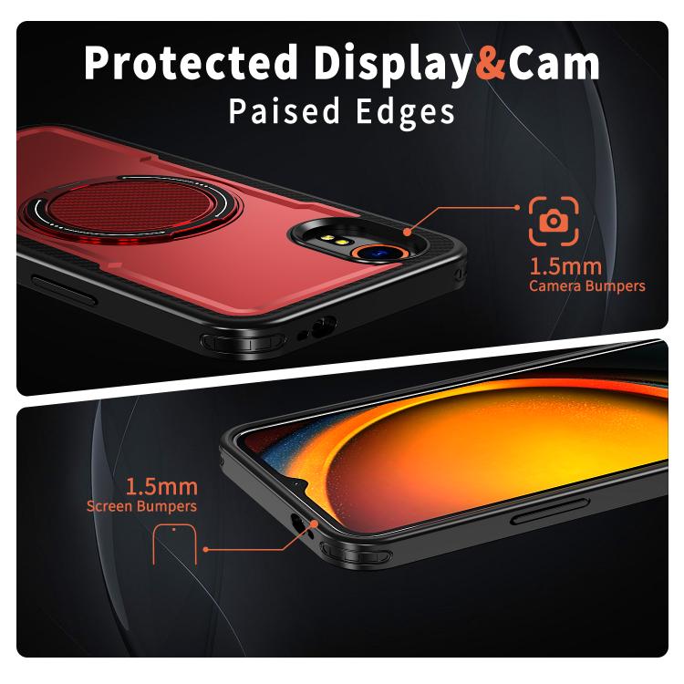 For Samsung Galaxy XCover7 Metal 360 Degree Rotation Holder MagSafe Phone Case