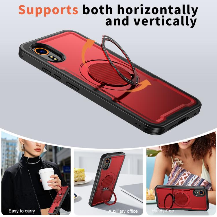 For Samsung Galaxy XCover7 Metal 360 Degree Rotation Holder MagSafe Phone Case