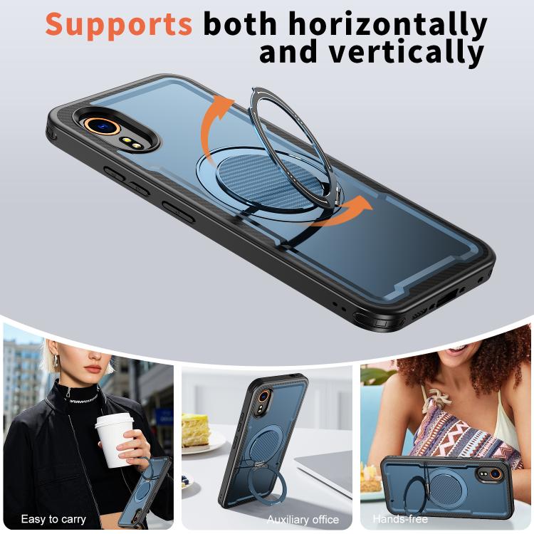 For Samsung Galaxy XCover7 Metal 360 Degree Rotation Holder MagSafe Phone Case