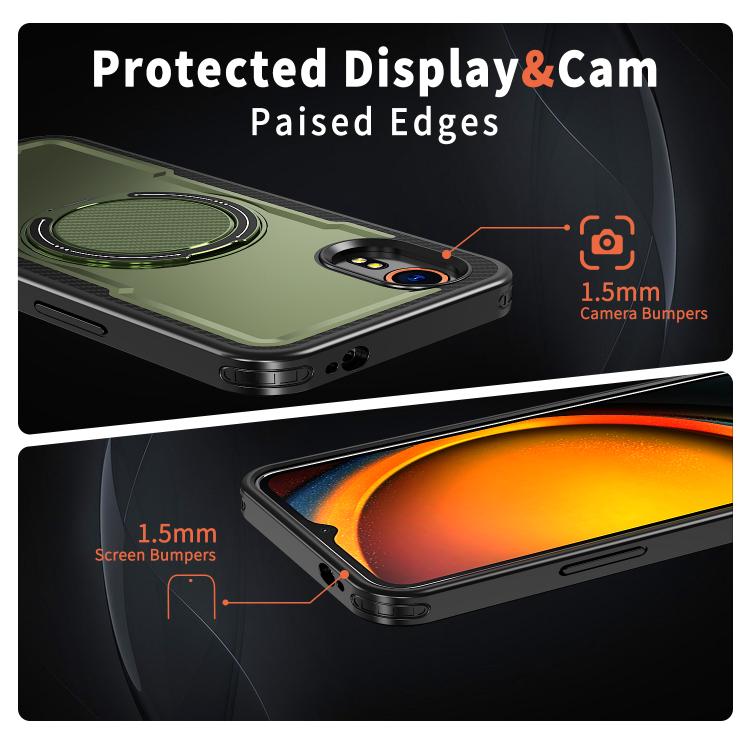 For Samsung Galaxy XCover7 Metal 360 Degree Rotation Holder MagSafe Phone Case